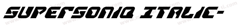 SuperSoniq Italic字体转换